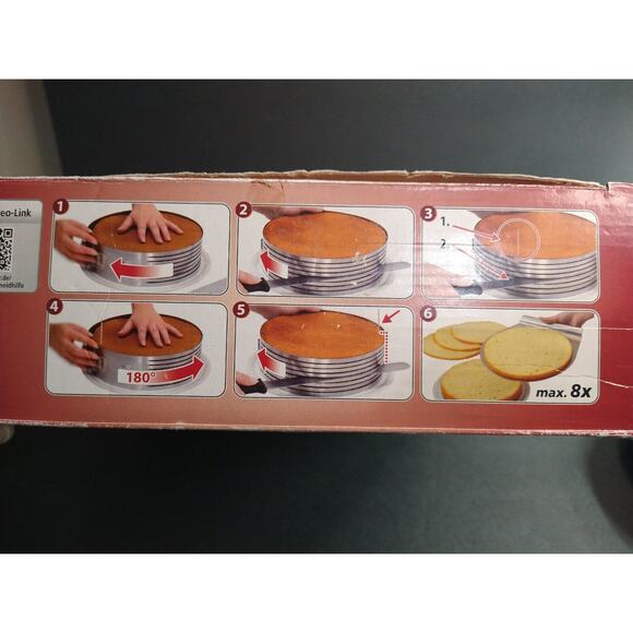 Zenker Patisserie Stainless Steel Adjustable Cake Slicing Mold 26–28cm Germany - Picture 15 of 16